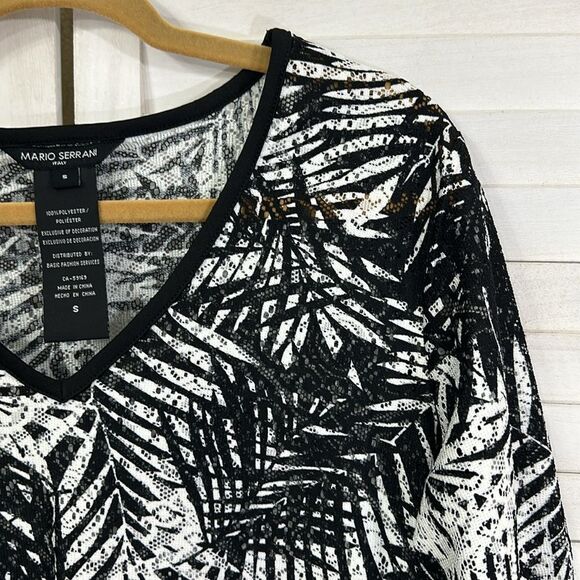 Swim Coverup Size Small Black & White Mario Serrani - Picture 9 of 13